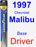 Driver Wiper Blade for 1997 Chevrolet Malibu - Hybrid