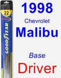 Driver Wiper Blade for 1998 Chevrolet Malibu - Hybrid