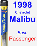 Passenger Wiper Blade for 1998 Chevrolet Malibu - Hybrid
