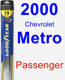 Passenger Wiper Blade for 2000 Chevrolet Metro - Hybrid