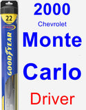 Driver Wiper Blade for 2000 Chevrolet Monte Carlo - Hybrid