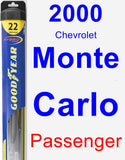 Passenger Wiper Blade for 2000 Chevrolet Monte Carlo - Hybrid