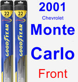 Front Wiper Blade Pack for 2001 Chevrolet Monte Carlo - Hybrid