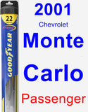 Passenger Wiper Blade for 2001 Chevrolet Monte Carlo - Hybrid