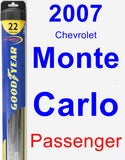 Passenger Wiper Blade for 2007 Chevrolet Monte Carlo - Hybrid