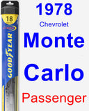 Passenger Wiper Blade for 1978 Chevrolet Monte Carlo - Hybrid