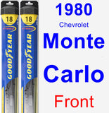 Front Wiper Blade Pack for 1980 Chevrolet Monte Carlo - Hybrid