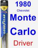 Driver Wiper Blade for 1980 Chevrolet Monte Carlo - Hybrid
