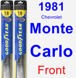 Front Wiper Blade Pack for 1981 Chevrolet Monte Carlo - Hybrid