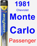 Passenger Wiper Blade for 1981 Chevrolet Monte Carlo - Hybrid