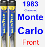 Front Wiper Blade Pack for 1983 Chevrolet Monte Carlo - Hybrid