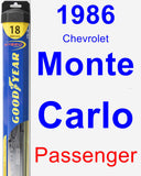 Passenger Wiper Blade for 1986 Chevrolet Monte Carlo - Hybrid