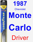 Driver Wiper Blade for 1987 Chevrolet Monte Carlo - Hybrid