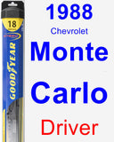 Driver Wiper Blade for 1988 Chevrolet Monte Carlo - Hybrid