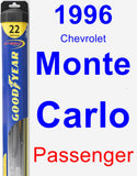 Passenger Wiper Blade for 1996 Chevrolet Monte Carlo - Hybrid