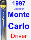 Driver Wiper Blade for 1997 Chevrolet Monte Carlo - Hybrid