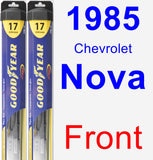 Front Wiper Blade Pack for 1985 Chevrolet Nova - Hybrid