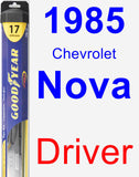 Driver Wiper Blade for 1985 Chevrolet Nova - Hybrid
