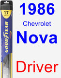 Driver Wiper Blade for 1986 Chevrolet Nova - Hybrid