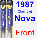 Front Wiper Blade Pack for 1987 Chevrolet Nova - Hybrid