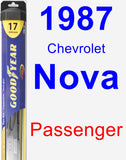 Passenger Wiper Blade for 1987 Chevrolet Nova - Hybrid