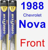 Front Wiper Blade Pack for 1988 Chevrolet Nova - Hybrid
