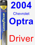 Driver Wiper Blade for 2004 Chevrolet Optra - Hybrid