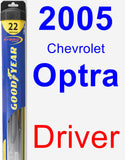 Driver Wiper Blade for 2005 Chevrolet Optra - Hybrid