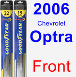 Front Wiper Blade Pack for 2006 Chevrolet Optra - Hybrid