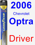 Driver Wiper Blade for 2006 Chevrolet Optra - Hybrid