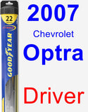 Driver Wiper Blade for 2007 Chevrolet Optra - Hybrid