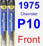 Front Wiper Blade Pack for 1975 Chevrolet P10 - Hybrid