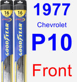 Front Wiper Blade Pack for 1977 Chevrolet P10 - Hybrid