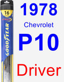 Driver Wiper Blade for 1978 Chevrolet P10 - Hybrid