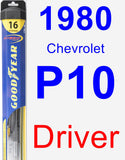 Driver Wiper Blade for 1980 Chevrolet P10 - Hybrid