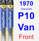 Front Wiper Blade Pack for 1970 Chevrolet P10 Van - Hybrid