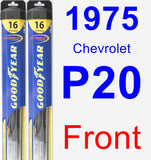 Front Wiper Blade Pack for 1975 Chevrolet P20 - Hybrid
