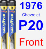 Front Wiper Blade Pack for 1976 Chevrolet P20 - Hybrid