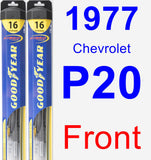 Front Wiper Blade Pack for 1977 Chevrolet P20 - Hybrid
