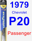 Passenger Wiper Blade for 1979 Chevrolet P20 - Hybrid