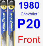 Front Wiper Blade Pack for 1980 Chevrolet P20 - Hybrid