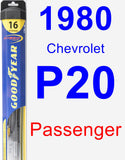 Passenger Wiper Blade for 1980 Chevrolet P20 - Hybrid