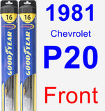 Front Wiper Blade Pack for 1981 Chevrolet P20 - Hybrid