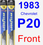 Front Wiper Blade Pack for 1983 Chevrolet P20 - Hybrid