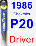 Driver Wiper Blade for 1986 Chevrolet P20 - Hybrid