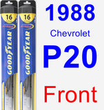 Front Wiper Blade Pack for 1988 Chevrolet P20 - Hybrid