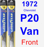 Front Wiper Blade Pack for 1972 Chevrolet P20 Van - Hybrid