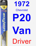 Driver Wiper Blade for 1972 Chevrolet P20 Van - Hybrid