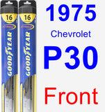 Front Wiper Blade Pack for 1975 Chevrolet P30 - Hybrid