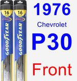 Front Wiper Blade Pack for 1976 Chevrolet P30 - Hybrid